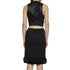 Saint Laurent Feathers Trim Silk Skirt